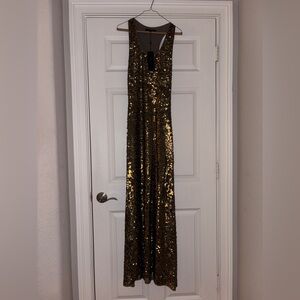 BCBGMaxAzria Olive Sequin Dress